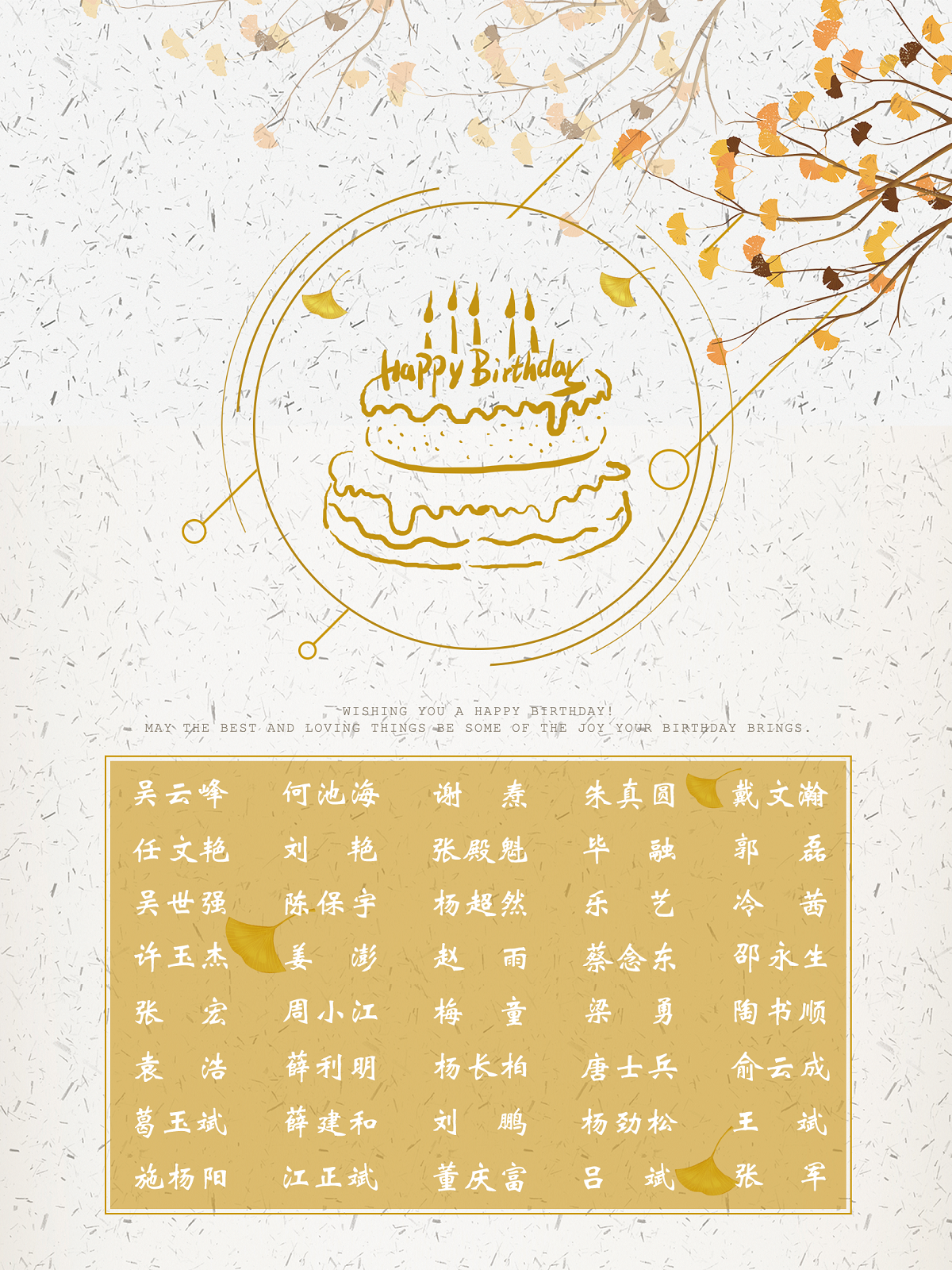 【生日祝?！抗ё?月生日的員工生日快樂！